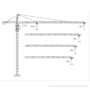 XCMG Tower Crane Qtz400 (7050-20) 20t Max Load